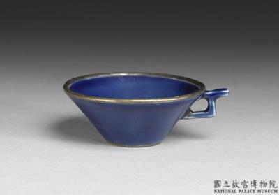 图片[2]-Single-handled cup with cobalt blue glaze, Yuan dynasty, 1271-1368-China Archive